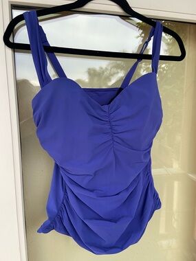 Profile By Gottex Royal Blue Ruched Two-Piece Swimsuit